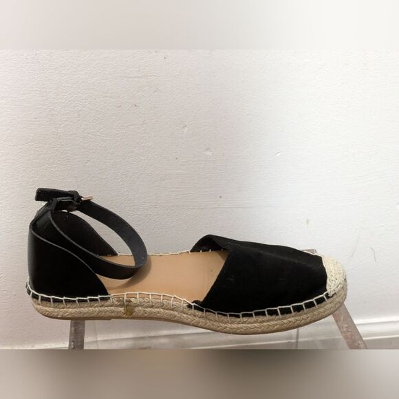 Old Navy Black Faux Leather Jute Buckle Espadrille Women's 8 - Picture 7 of 16